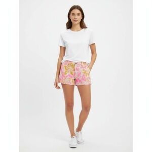 Lilly Pulitzer Womens Shorts Size 00 Kir Royal Pink Ohh la la Floral Callahan Kn